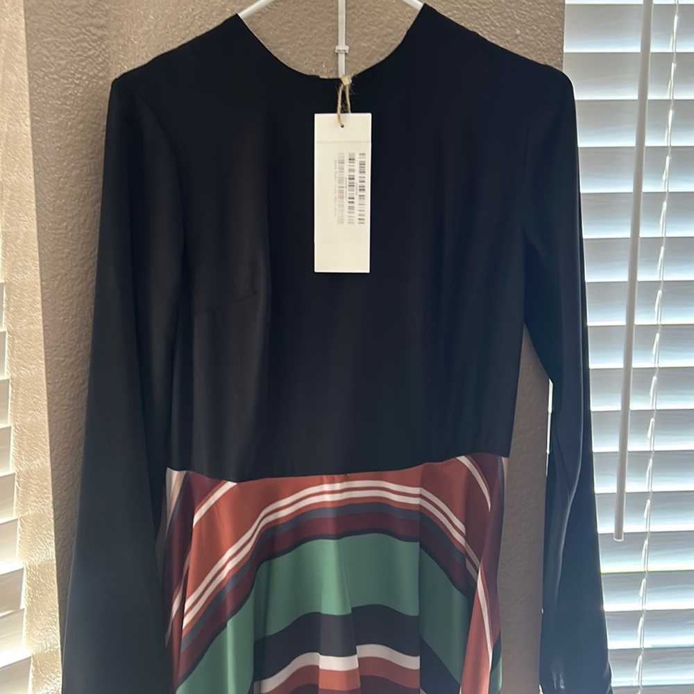Striped modest Annah Harriri dress